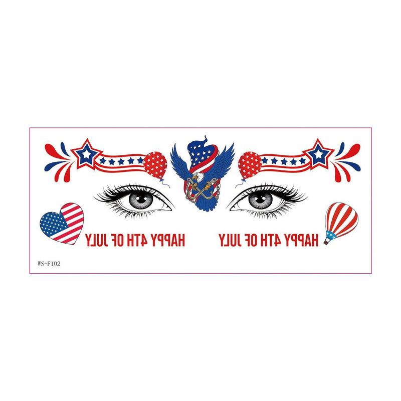 New American Flag Makeup Tattoo Sticker Independence Day Party Theme Painted Face Waterproof Tattoo Sticker Fashion