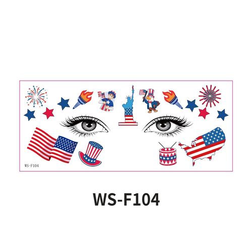 New American Flag Makeup Tattoo Sticker Independence Day Party Theme Painted Face Waterproof Tattoo Sticker Fashion