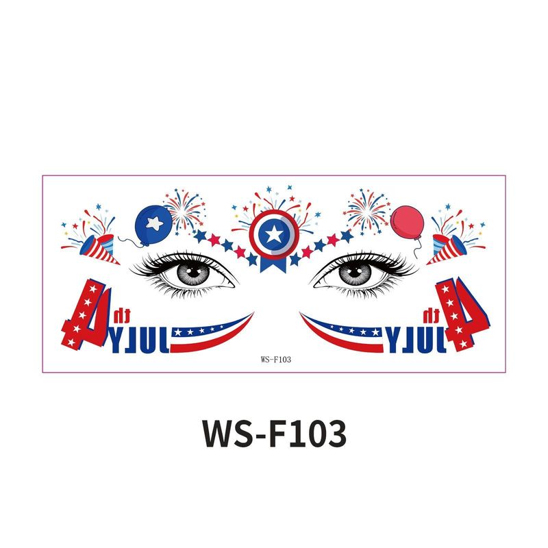 New American Flag Makeup Tattoo Sticker Independence Day Party Theme Painted Face Waterproof Tattoo Sticker Fashion