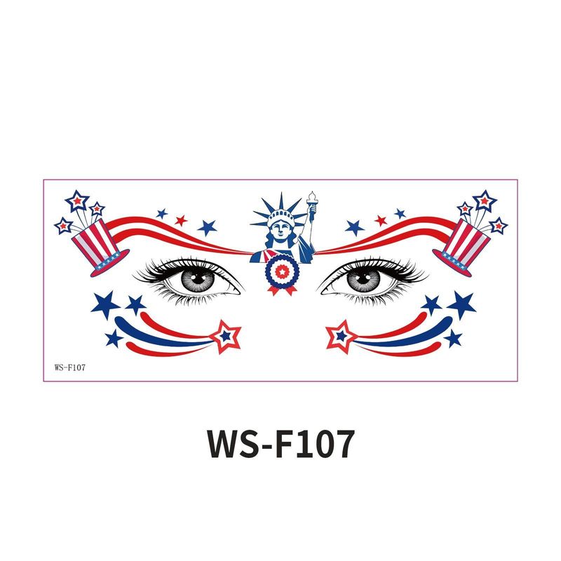 New American Flag Makeup Tattoo Sticker Independence Day Party Theme Painted Face Waterproof Tattoo Sticker Fashion