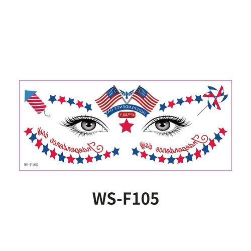 New American Flag Makeup Tattoo Sticker Independence Day Party Theme Painted Face Waterproof Tattoo Sticker Fashion