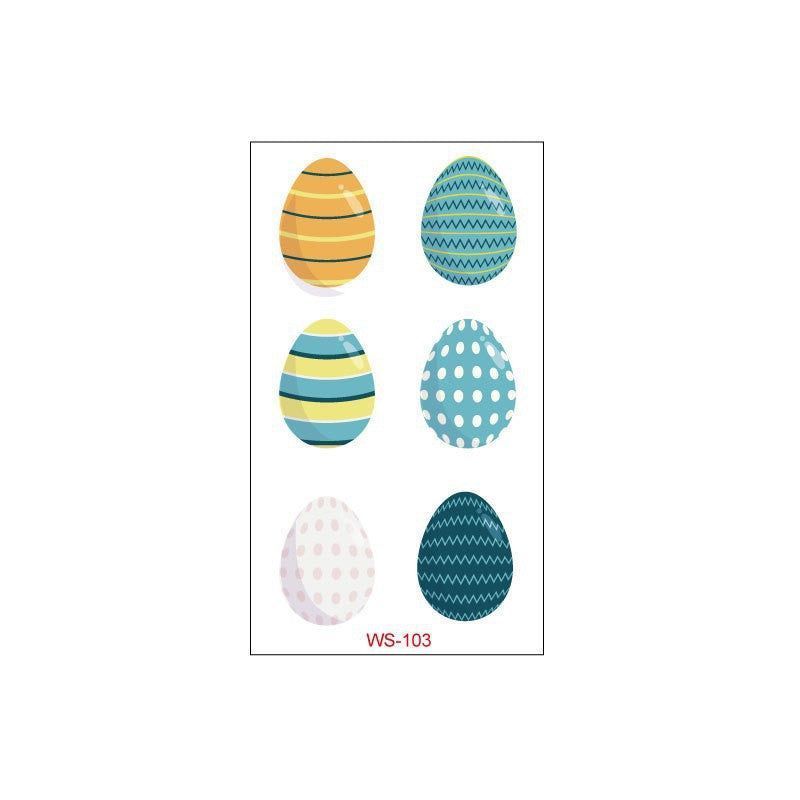 New Children Easter Tattoo Sticker Rabbit Egg Holiday Party Disposable Tattoo Sticker  Fashion