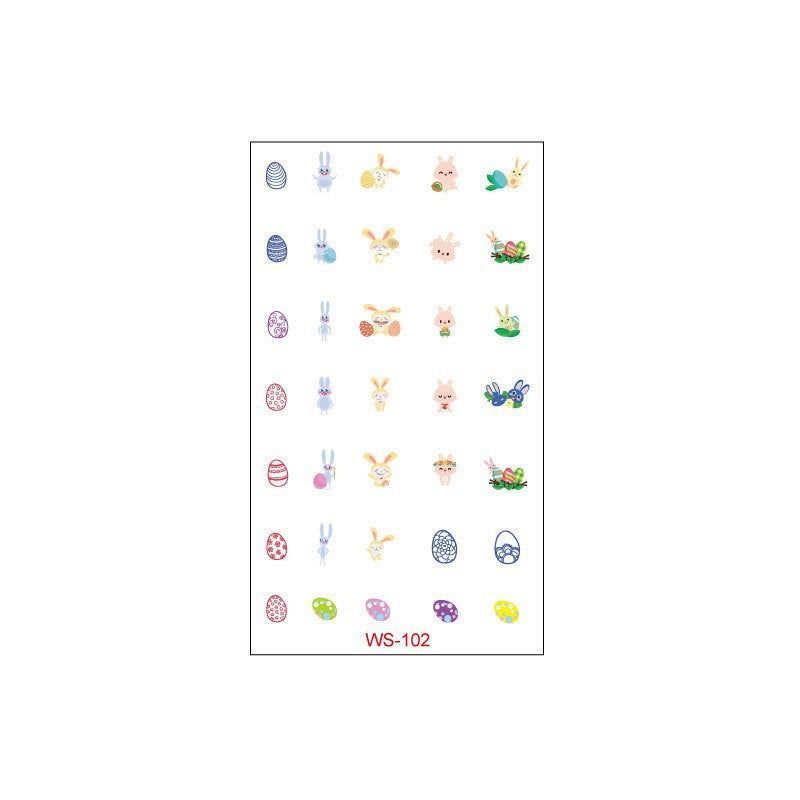 New Children Easter Tattoo Sticker Rabbit Egg Holiday Party Disposable Tattoo Sticker  Fashion
