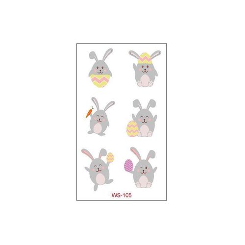New Children Easter Tattoo Sticker Rabbit Egg Holiday Party Disposable Tattoo Sticker  Fashion