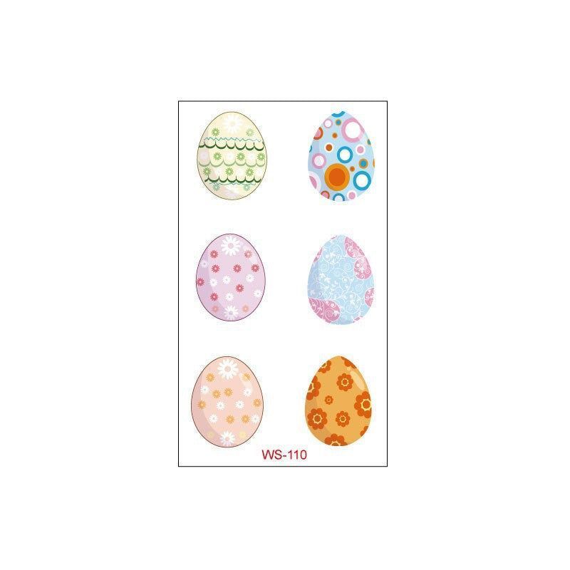 New Children Easter Tattoo Sticker Rabbit Egg Holiday Party Disposable Tattoo Sticker  Fashion