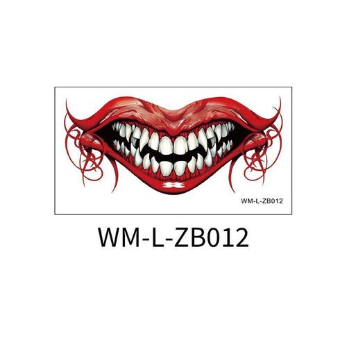 New In Stock Halloween Horror Party Mouth Tattoo Sticker Thriller Lip DIY Decoration Makeup Props Tattoo