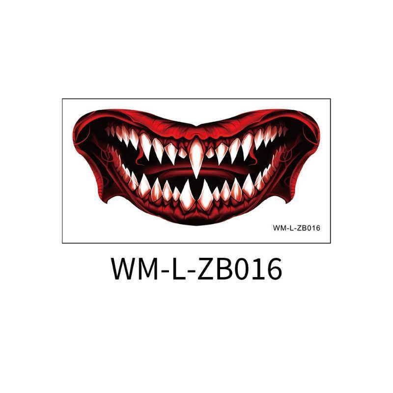 New In Stock Halloween Horror Party Mouth Tattoo Sticker Thriller Lip DIY Decoration Makeup Props Tattoo