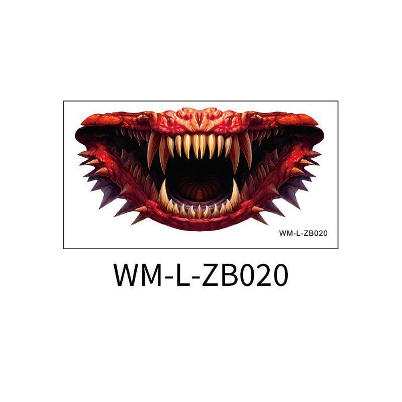New In Stock Halloween Horror Party Mouth Tattoo Sticker Thriller Lip DIY Decoration Makeup Props Tattoo