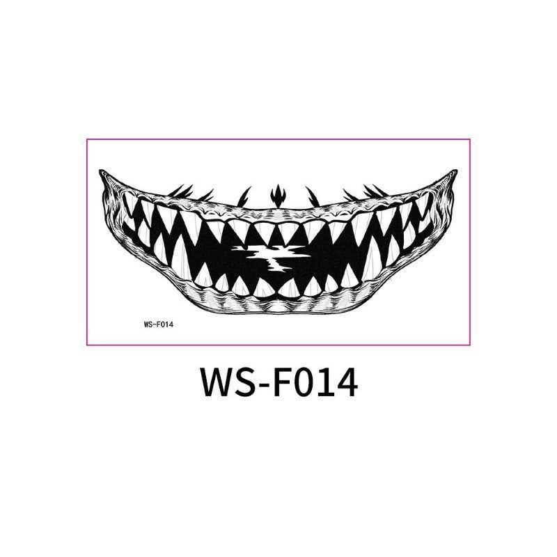 New In Stock Halloween Horror Party Mouth Tattoo Sticker Thriller Lip DIY Decoration Makeup Props Tattoo