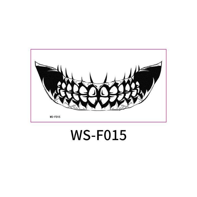 New In Stock Halloween Horror Party Mouth Tattoo Sticker Thriller Lip DIY Decoration Makeup Props Tattoo