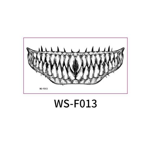 New In Stock Halloween Horror Party Mouth Tattoo Sticker Thriller Lip DIY Decoration Makeup Props Tattoo