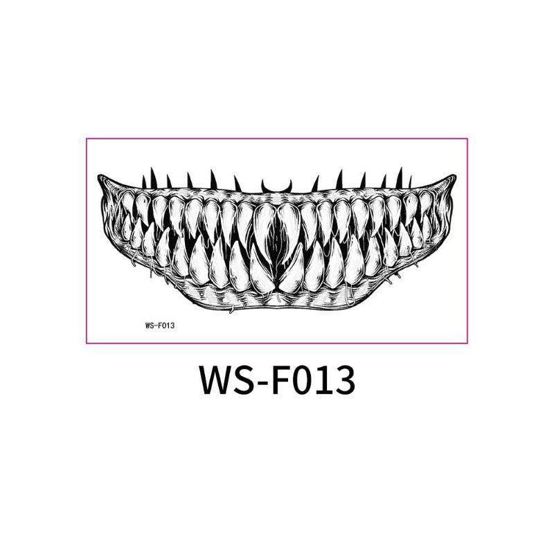 New In Stock Halloween Horror Party Mouth Tattoo Sticker Thriller Lip DIY Decoration Makeup Props Tattoo