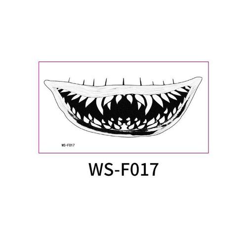 New In Stock Halloween Horror Party Mouth Tattoo Sticker Thriller Lip DIY Decoration Makeup Props Tattoo