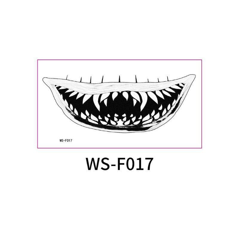 New In Stock Halloween Horror Party Mouth Tattoo Sticker Thriller Lip DIY Decoration Makeup Props Tattoo