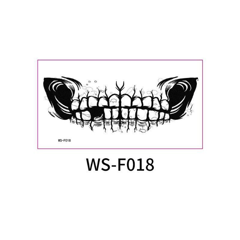 New In Stock Halloween Horror Party Mouth Tattoo Sticker Thriller Lip DIY Decoration Makeup Props Tattoo