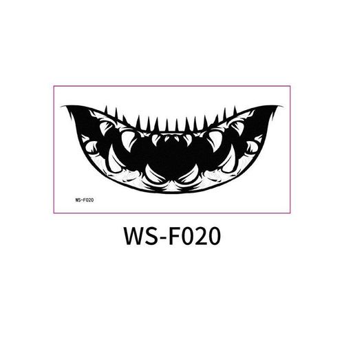 New In Stock Halloween Horror Party Mouth Tattoo Sticker Thriller Lip DIY Decoration Makeup Props Tattoo