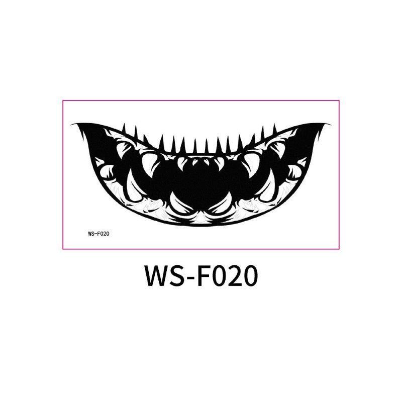 New In Stock Halloween Horror Party Mouth Tattoo Sticker Thriller Lip DIY Decoration Makeup Props Tattoo