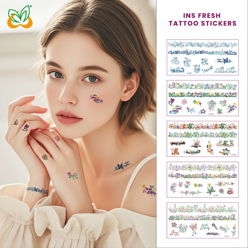 Explosive Small Fresh Adult Finger Tattoo Sticker Waterproof Cute Children's Bracelet Bracelet Scar Cover Tattoo Sticker Fashion