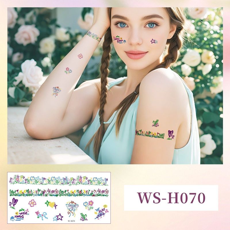 Explosive Small Fresh Adult Finger Tattoo Sticker Waterproof Cute Children's Bracelet Bracelet Scar Cover Tattoo Sticker Fashion