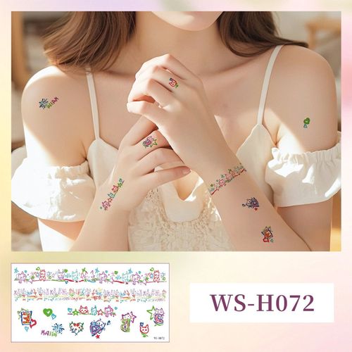 Explosive Small Fresh Adult Finger Tattoo Sticker Waterproof Cute Children's Bracelet Bracelet Scar Cover Tattoo Sticker Fashion
