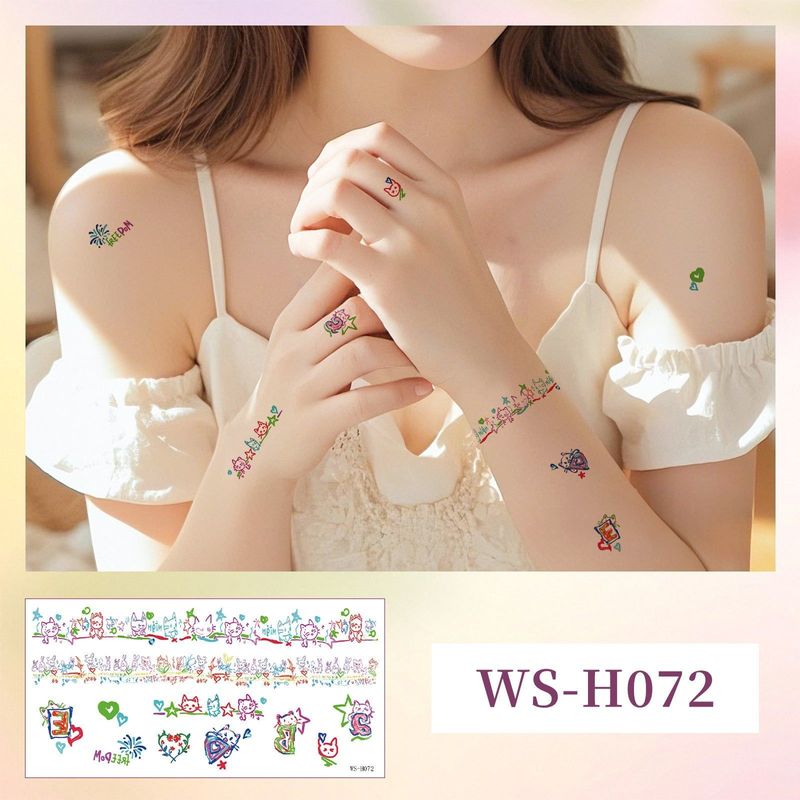 Explosive Small Fresh Adult Finger Tattoo Sticker Waterproof Cute Children's Bracelet Bracelet Scar Cover Tattoo Sticker Fashion