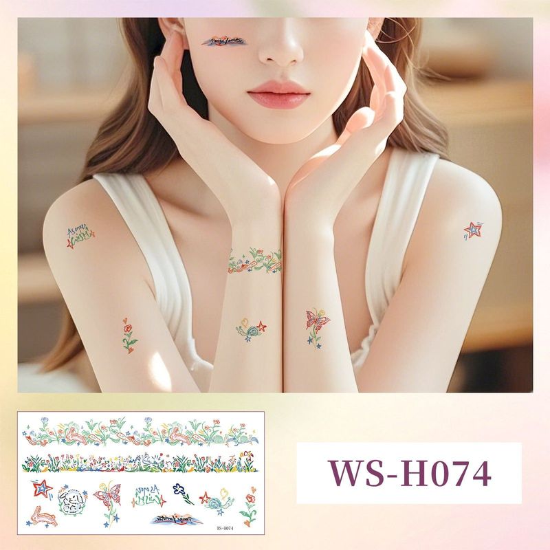 Explosive Small Fresh Adult Finger Tattoo Sticker Waterproof Cute Children's Bracelet Bracelet Scar Cover Tattoo Sticker Fashion