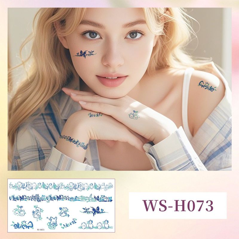 Explosive Small Fresh Adult Finger Tattoo Sticker Waterproof Cute Children's Bracelet Bracelet Scar Cover Tattoo Sticker Fashion