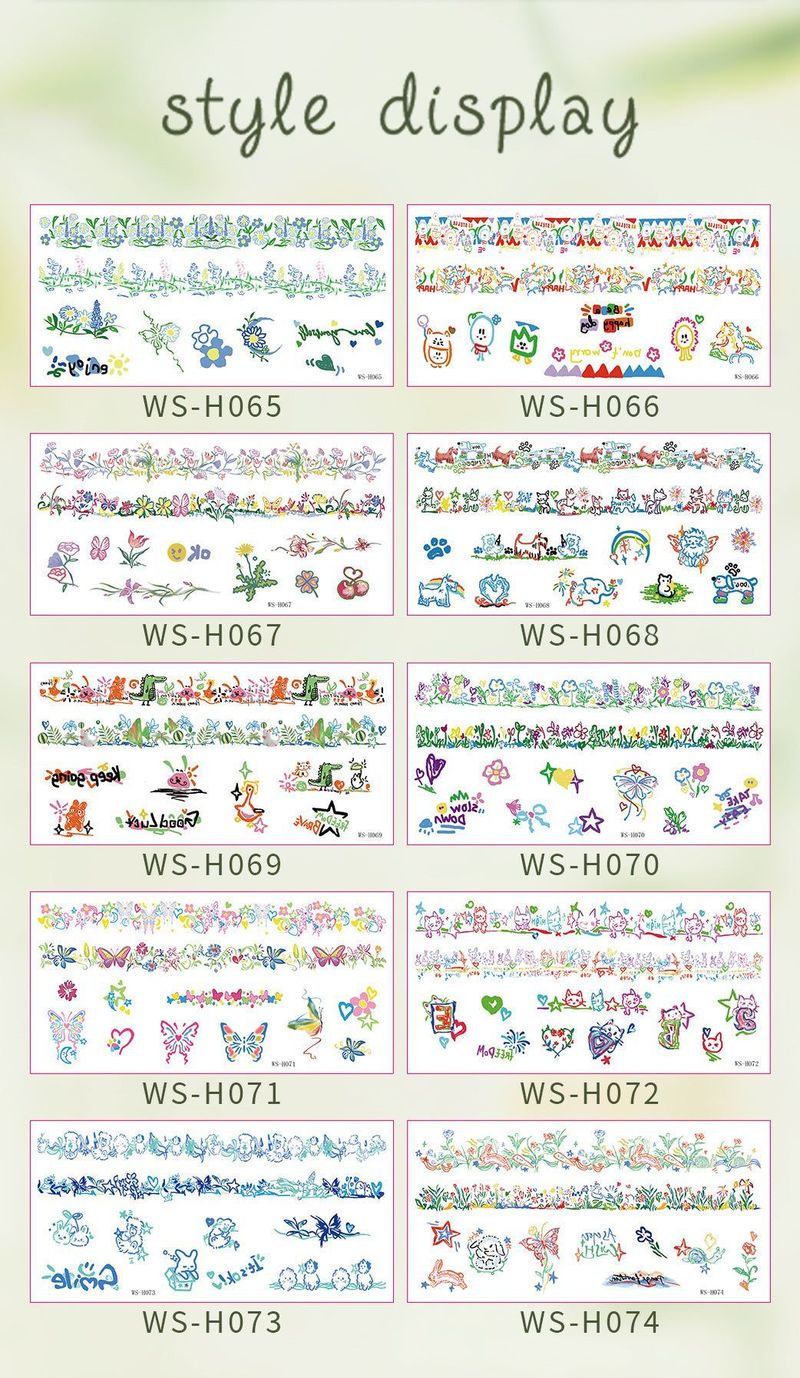 Explosive Small Fresh Adult Finger Tattoo Sticker Waterproof Cute Children's Bracelet Bracelet Scar Cover Tattoo Sticker Fashion