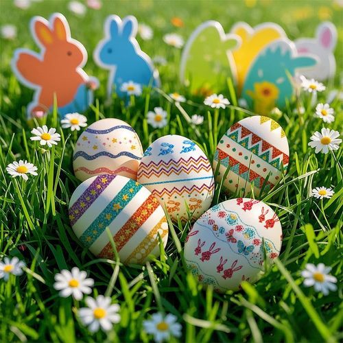 New Easter Glitter Tattoo Sticker Waterproof Children Adult Bracelet Tattoo Sticker Creative Rabbit Sticker   Fashion