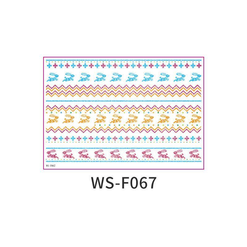 New Easter Glitter Tattoo Sticker Waterproof Children Adult Bracelet Tattoo Sticker Creative Rabbit Sticker   Fashion