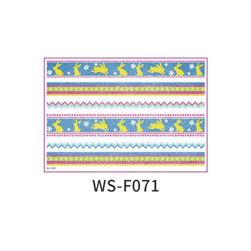 New Easter Glitter Tattoo Sticker Waterproof Children Adult Bracelet Tattoo Sticker Creative Rabbit Sticker   Fashion