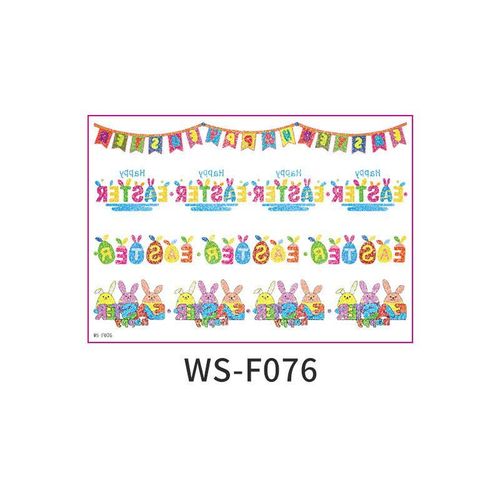 New Easter Glitter Tattoo Sticker Waterproof Children Adult Bracelet Tattoo Sticker Creative Rabbit Sticker   Fashion