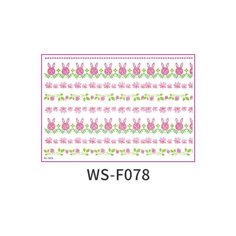 New Easter Glitter Tattoo Sticker Waterproof Children Adult Bracelet Tattoo Sticker Creative Rabbit Sticker   Fashion