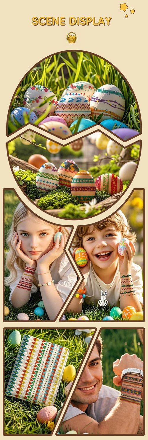 New Easter Glitter Tattoo Sticker Waterproof Children Adult Bracelet Tattoo Sticker Creative Rabbit Sticker   Fashion