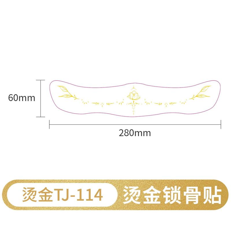 New Style Bronzing Silver Collarbone Freckles Stickers Waterproof Sweatproof European And American Collarbone Stickers Makeup Party Tattoo  Fashion