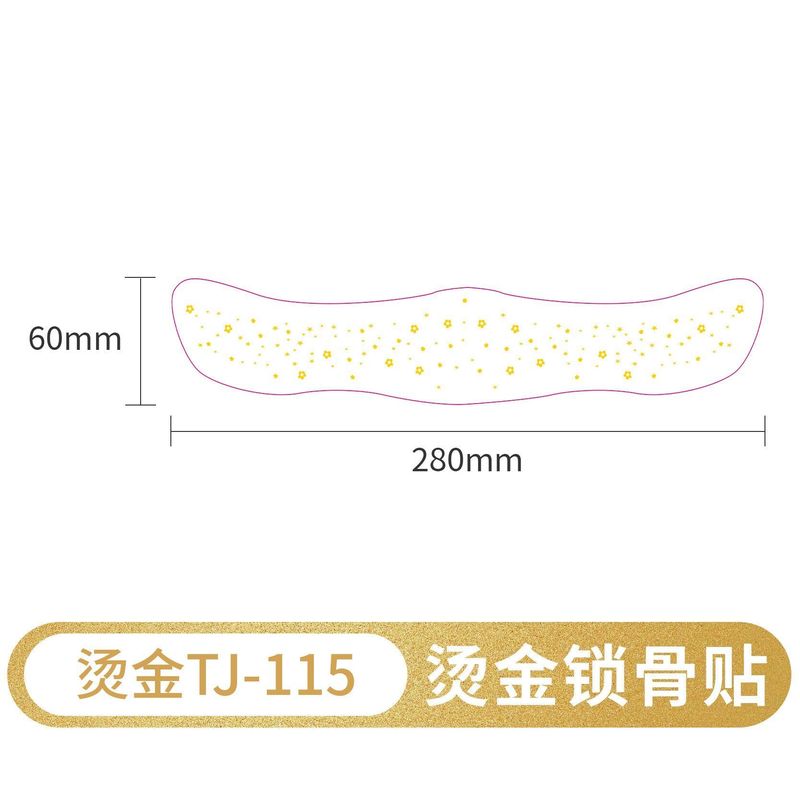 New Style Bronzing Silver Collarbone Freckles Stickers Waterproof Sweatproof European And American Collarbone Stickers Makeup Party Tattoo  Fashion