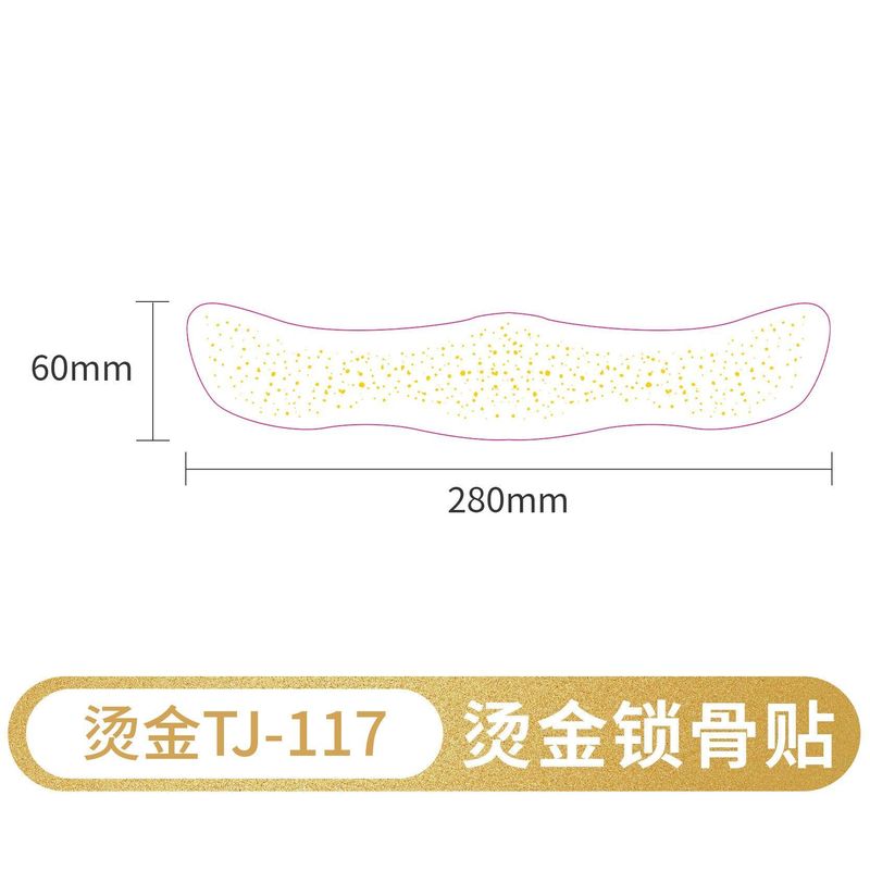 New Style Bronzing Silver Collarbone Freckles Stickers Waterproof Sweatproof European And American Collarbone Stickers Makeup Party Tattoo  Fashion