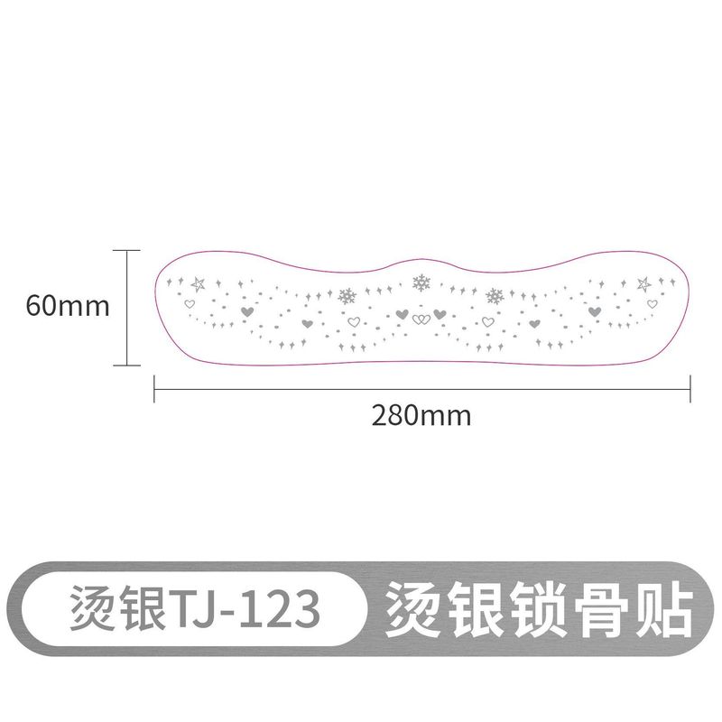 New Style Bronzing Silver Collarbone Freckles Stickers Waterproof Sweatproof European And American Collarbone Stickers Makeup Party Tattoo  Fashion