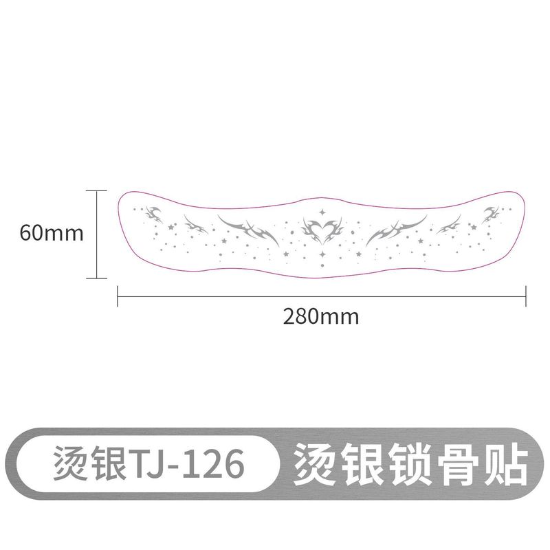 New Style Bronzing Silver Collarbone Freckles Stickers Waterproof Sweatproof European And American Collarbone Stickers Makeup Party Tattoo  Fashion