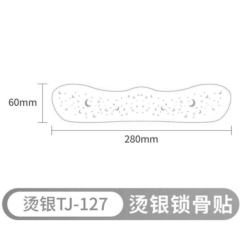 New Style Bronzing Silver Collarbone Freckles Stickers Waterproof Sweatproof European And American Collarbone Stickers Makeup Party Tattoo  Fashion