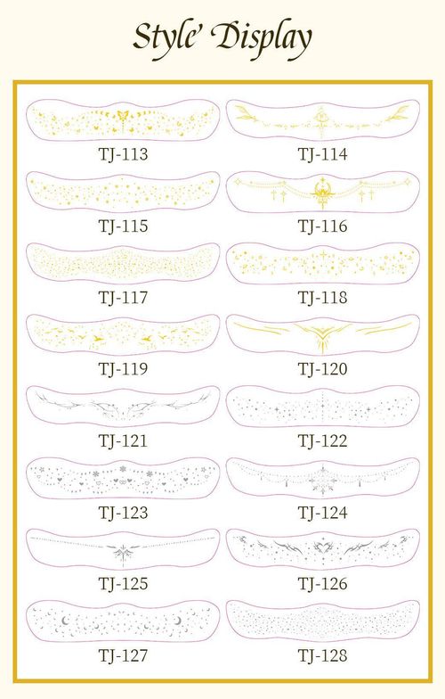New Style Bronzing Silver Collarbone Freckles Stickers Waterproof Sweatproof European And American Collarbone Stickers Makeup Party Tattoo  Fashion