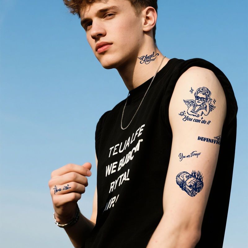 New Style Small Size Herbal Juice Tattoo Sticker Waterproof Semi-Permanent Trendy Men And Women Ins Style Tattoo Sticker  Fashion