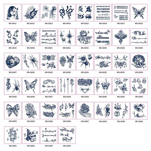New Style Small Size Herbal Juice Tattoo Sticker Waterproof Semi-Permanent Trendy Men And Women Ins Style Tattoo Sticker  Fashion