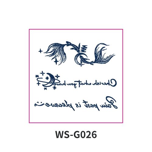New Style Small Size Herbal Juice Tattoo Sticker Waterproof Semi-Permanent Trendy Men And Women Ins Style Tattoo Sticker  Fashion