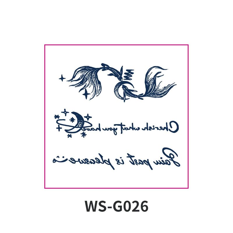 New Style Small Size Herbal Juice Tattoo Sticker Waterproof Semi-Permanent Trendy Men And Women Ins Style Tattoo Sticker  Fashion