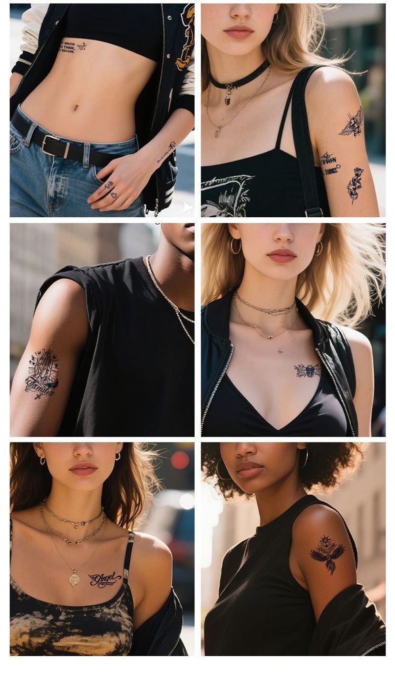 New Style Small Size Herbal Juice Tattoo Sticker Waterproof Semi-Permanent Trendy Men And Women Ins Style Tattoo Sticker  Fashion