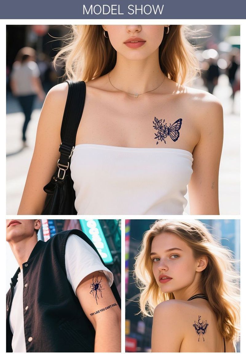 New Style Small Size Herbal Juice Tattoo Sticker Waterproof Semi-Permanent Trendy Men And Women Ins Style Tattoo Sticker  Fashion