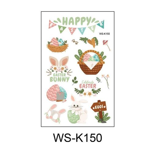 New Children's Cartoon Bunny Easter Tattoo Festivals Waterproof Disposable Decorative Sticker Fashion