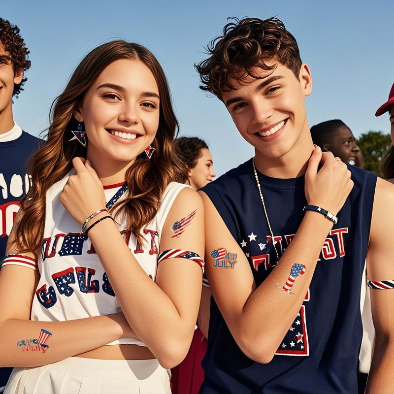 New American Flag Independence Day Tattoo Sticker Party Holiday Temporary Painted Party Waterproof Tattoo StickerFashion