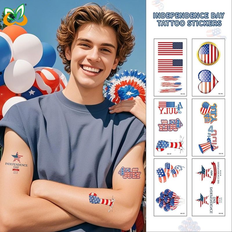 New American Flag Independence Day Tattoo Sticker Party Holiday Temporary Painted Party Waterproof Tattoo StickerFashion